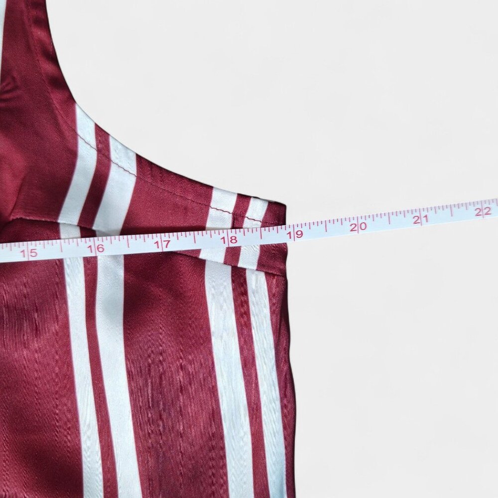 Anthropologie Women's Belted Striped Sleeveless V-Neck Romper Red & White NWT - Picture 8 of 12